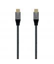 Aisens Cable USB 2.0 Aluminio 5A 100W E-MARK - USB-CM-USB-CM - 1.0M - Color Gris