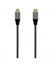 Aisens Cable USB 2.0 Aluminio 5A 100W E-MARK - USB-C/M-USB-C/M - 1.0M - Color Gris