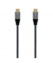 Aisens Cable USB 2.0 Aluminio 5A 100W E-MARK - USB-CM-USB-CM - 2.0M - Color Gris