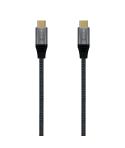 Aisens Cable USB 2.0 Aluminio 5A 100W E-MARK - USB-CM-USB-CM - 2.0M - Color Gris