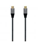 Aisens Cable USB 3.2 Gen2x2 Aluminio 20Gbps 8K@30Hz 5A 100W E-Mark, Tipo USB-CM-USB-CM - 0.6m - Color Gris