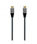 Aisens Cable USB 3.2 Gen2x2 Aluminio 20Gbps 8K@30Hz 5A 100W E-Mark, Tipo USB-C/M-USB-C/M - 0.6m - Color Gris