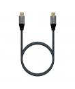 Aisens Cable USB 3.2 Gen2x2 Aluminio 20Gbps 8K@30Hz 5A 100W E-Mark, Tipo USB-C/M-USB-C/M - 1.0m - Color Gris