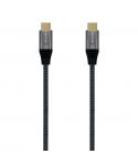 Aisens Cable USB 3.2 Gen2x2 Aluminio 20Gbps 8K@30Hz 5A 100W E-Mark, Tipo USB-CM-USB-CM - 1.5m - Color Gris