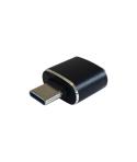 Aisens Mini Adaptador USB 3.1 Gen2 10Gbps 3A - Tipo USB-C/M-A/H - Color Negro