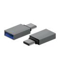 Aisens Mini Adaptador Aluminio USB 3.2 GEN1 3A - Tipo USB-C/M-A/H - Color Gris