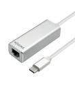 Aisens Conversor USB3.1 GEN1 USB-C a Ethernet Gigabit 10/100/1000 Mbps - Color Negro