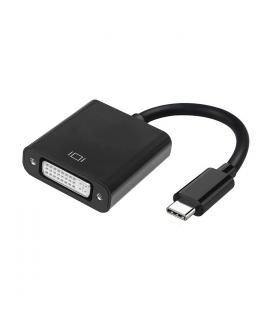 Aisens Conversor USB-C a DVI-I - USB-C/M-DVI 24+5/H - 15cm - Color Negro