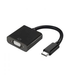 Aisens Conversor USB-C a VGA - USB-C/M-HDB15/H - 15cm - Color Negro