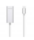 Aisens Conversor USB3.1 Gen1 USB-C a Ethernet Gigabit 10/100/1000 Mbps - 15cm - Color Plata