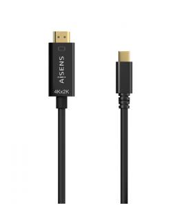 Aisens Cable Conversor USB-C a HDMI 4K@30HZ - USB-CM-HDMIM - 0.8M - Color Negro