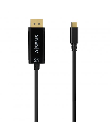 Aisens Cable Conversor USB-C a Displayport 8K@60Hz - USB-C/M-DP/M - 1.8m - Color Negro