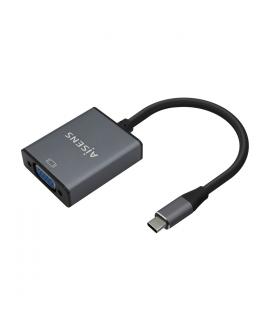 Aisens Conversor Aluminio USB-C a VGA - USB-C/M-Hdb15/H - 15cm - Color Gris
