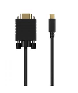 Aisens Cable Conversor USB-C a VGA - USB-C/M-Hdb15/M - 1.8m - Color Negro