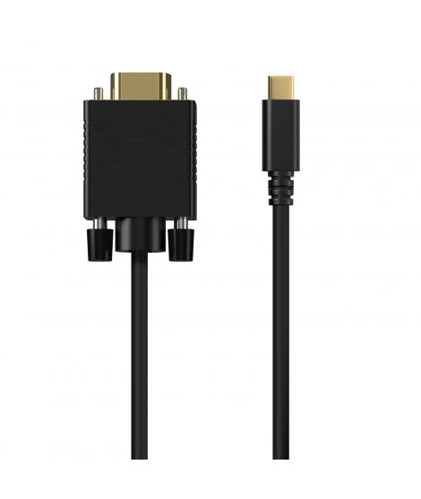 Aisens Cable Conversor USB-C a VGA - USB-C/M-Hdb15/M - 1.8m - Color Negro