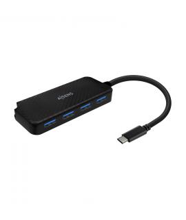 Aisens Hub USB 3.1 USB-C - USB-C/M-4Xtipo A/H - 15cm - Color Negro