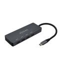 Aisens Hub USB 3.2 Gen1 5G USB-C - USB-C/M-4xUSB-C/H - 15cm - Color Gris