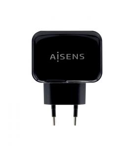 Aisens Cargador USB 17W 5V/3.4A - 2xUSB con Control AI - Color Negro