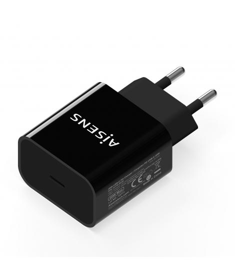 Aisens Cargador USB-C PD3.0 1 Puerto 1xUSB-C - 20W - Color Negro