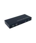 Aisens Conmutador KVM HDMI 4K@60HZ USB 1U-2PC con Fuente Alimentacion - Color Negro