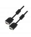 Aisens Cable SVGA con Ferrita - HDB15/Macho-HDB15/Macho - 15m - Color Negro