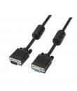 Aisens Cable SVGA con Ferrita - HDB15/Macho-HDB15/Hembra - 1.8m - Color Negro