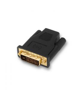 Aisens Adaptador DVI a HDMI - 24+1/M-HDMI A Hembra Blindado en Oro - Full HD - Color Negro