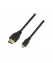 Aisens Cable Micro HDMI Alta Velocidad / HEC - A Macho-D/Macho - 1.8m - Compatibilidad 3D y Ethernet - Color Negro