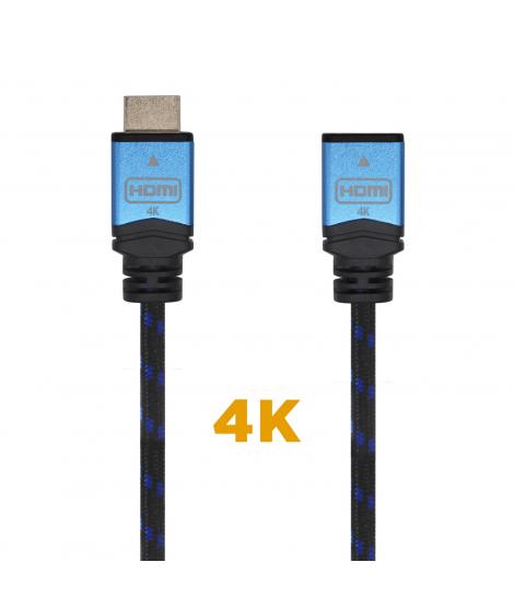 Aisens Cable HDMI V2.0 Prolongador Premium Alta Velocidad / HEC 4K@60Hz 18Gbps - A/M-A/H - 1.0M - Color Negro