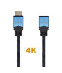 Aisens Cable HDMI V2.0 Prolongador Premium Alta Velocidad / HEC 4K@60Hz 18Gbps - A/M-A/H - 1.0M - Color Negro