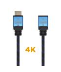 Aisens Cable HDMI V2.0 Prolongador Premium Alta Velocidad / HEC 4K@60Hz 18Gbps - A/M-A/H - 2.0M - Color Negro