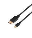 Aisens Cable Mini DP a Displayport V1.2 4K@60Hz - mDP/M-DP/M - 3.0m - 4K - Color Negro