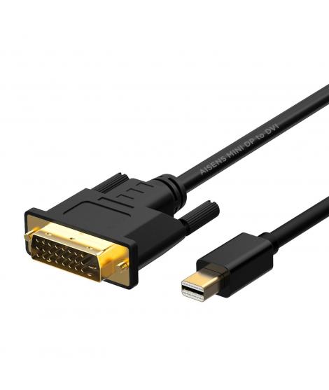 Aisens Cable Conversor Mini Displayport a DVI - Mini DP/M-DVI/M - 2.0M - Color Negro