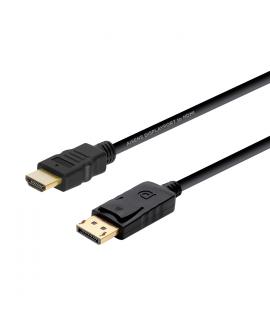 Aisens Cable Conversor Displayport a HDMI - DP/M-HDMI/M - 2.0m - Color Negro