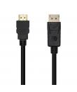 Aisens Cable Conversor Displayport a HDMI - DP/M-HDMI/M - 1.0m - Color Negro