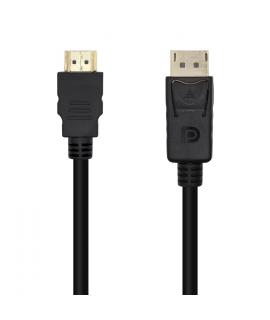 Aisens Cable Conversor Displayport a HDMI - DP/M-HDMI/M - 1.0m - Color Negro