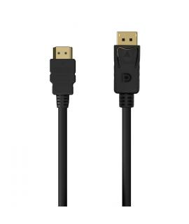 Aisens Cable Conversor DisplayPort a HDMI - DP/M-HDMI/M - 0.5M - Color Negro