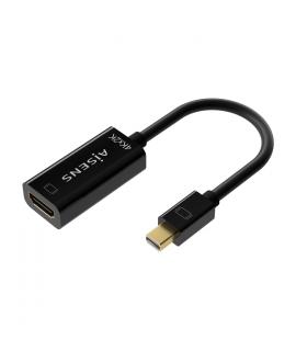 Aisens Conversor Mini DP V1.2 a HDMI V1.4 4K@30HZ - MDP/M-HDMIA/H - 15CM - Color Negro