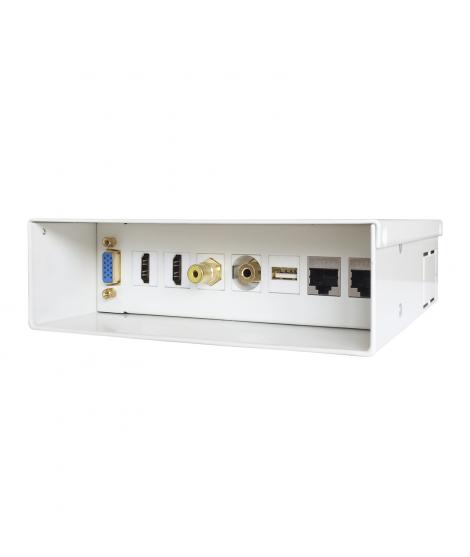 Aisens Caja de Conexiones para Instalaciones Audiovisuales - Color Blanco