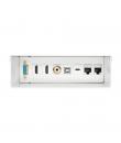 Aisens Caja de Conexiones VGA, Jack 3.5, 2x HDM, 1x USB-, 1x USB-B, 2x RJ45 Cat.6A STP - Color Blanco