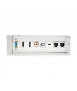 Aisens Caja de Conexiones VGA, Jack 3.5, 2x HDM, 1x USB-, 1x USB-B, 2x RJ45 Cat.6A STP - Color Blanco