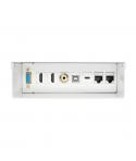 Aisens Caja de Conexiones VGA, Jack 3.5, 2x HDM, 1x USB-, 1x USB-B, 2x RJ45 Cat.6A STP - Color Blanco