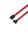 Aisens Cable SATA III Datos 6G Datos Acodado - 0.5m para Disco Duro SATA I - II - III SSD - Color Rojo