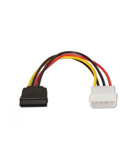 Aisens Cable SATA Alimentacion - Molex 4pin/M-SATA Hembra - 16cm - 100% Cobre - Color Negro