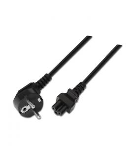 Aisens Cable Alimentacion Trebol - CEE7 Acodado/M-C5/H - 1.5m - 100% Cobre Puro AWG18 - Color Negro