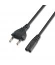 Aisens Cable Alimentacion Forma 8 - CEE7/16/M-C7/H - 1.5m - 100% Cobre Puro AWG18 - Color Negro