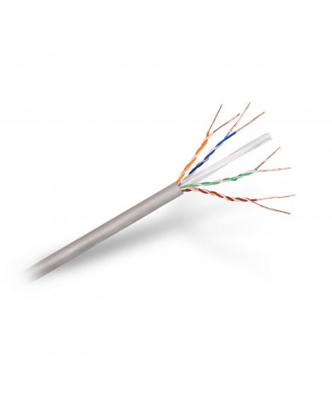 Aisens Cable de Red RJ45 Cat.6 UTP Rigido AWG24 - Bobina de 100m 100% Cobre para la Instalacion - Color Gris
