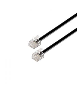 Aisens Cable de Telefono 6P4C - M-M - 2.0m - Color Negro