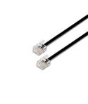 Aisens Cable de Telefono 6P4C - M-M - 2.0m - Color Negro