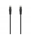 Aisens Cable de Red Latiguillo RJ45 LSZH CAT.6A 500 MHZ UTP AWG24 - 25CM - Color Negro